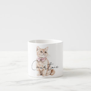 Cream Cat Rosa Bow Espressomugg