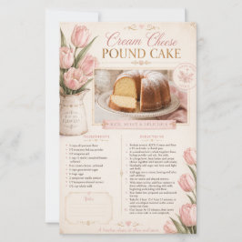 Cream Cheese Pundkaka, Rosa Tulpaner Rustik 