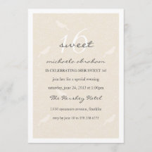 Cream Chic Sweet 16-partiinbjudan