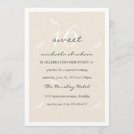 Cream Chic Sweet 16-partiinbjudan Inbjudningar