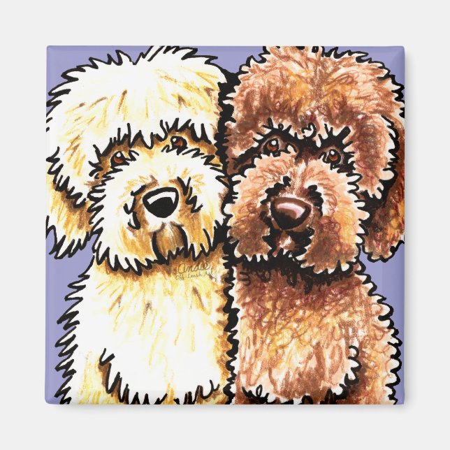 Cream Chocolate Labradoodles Magnet (Framsidan)