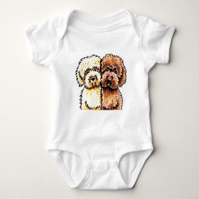 Cream Chocolate Labradoodles Tröja (Framsida)