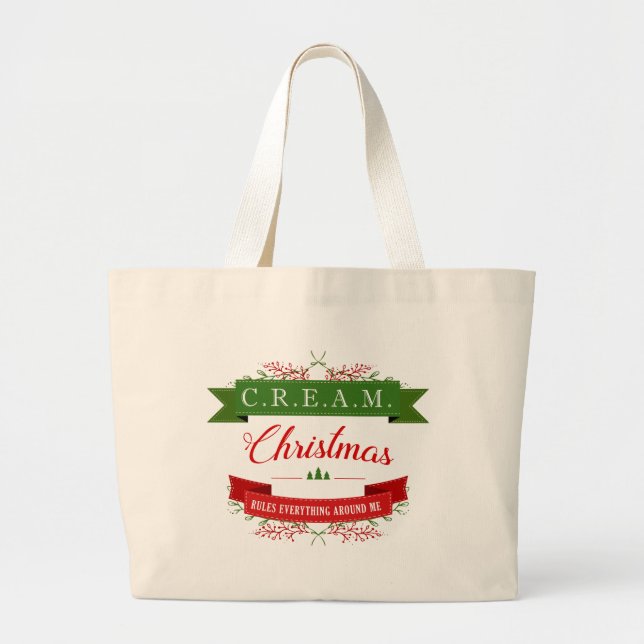 CREAM Christmas Rules! Jumbo Tote Tygkasse (Framsidan)
