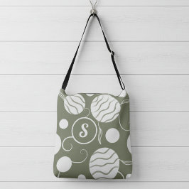 Cream Circles Monogram Axelväska