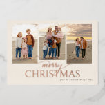 Cream Collage Photo God jul Ro Guld<br><div class="desc">Ro Gold Foil Cream God jul Collage-fotokort. Granskningsår. 4 foton.</div>