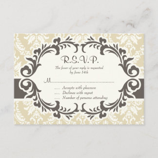 Cream Damask OSA kort