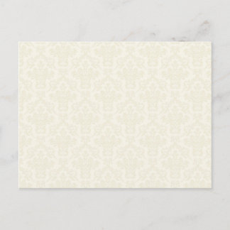 Cream Damask Pattern Vykort