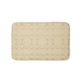 Cream Designer Floor mat med Lila Badrumsmatta