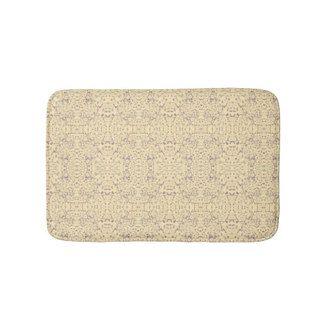 Cream Designer Floor mat med Lila Badrumsmatta (Framsidan)