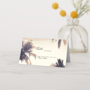 Cream Dream Palmträd & Ljus Bord Stol Plats Placeringskort