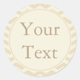 Cream & Ecru Stickers eller etiketter med Anpassni