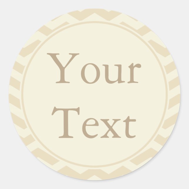 Cream & Ecru Stickers eller etiketter med Anpassni (Framsida)
