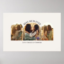 Cream elegant Arch multifoto best morsa Poster