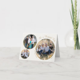 Cream Elegant - minimalistisk julfotopappning Helgkort