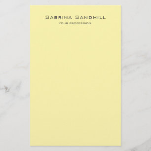 Cream Elegant Plain Simple Minimalist Brevpapper
