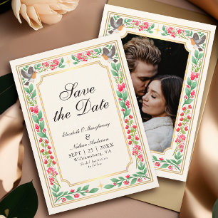 Cream Enchanting Botanical Garden Wedding Photo Spara Datumet