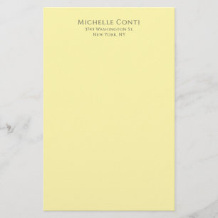 Cream Färg - minimalistiskt enkelt Elegant Modern Brevpapper
