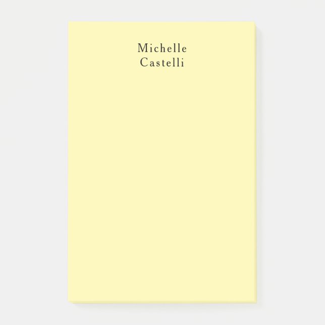 Cream Färg Professionell Unik klassisk ditt namn Post-it Block (Framsida)