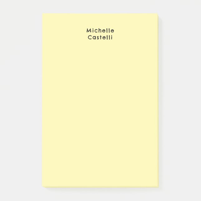 Cream Färg Professionell Unik klassisk ditt namn Post-it Block (Framsida)