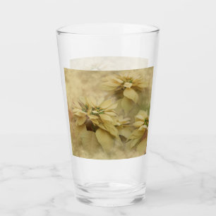 Cream Färgad Poinsettias Digital Art Glaskopp