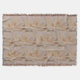 Cream Färgad Ro Closeup Filt