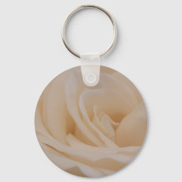 Cream Färgad Ro Closeup Nyckelring