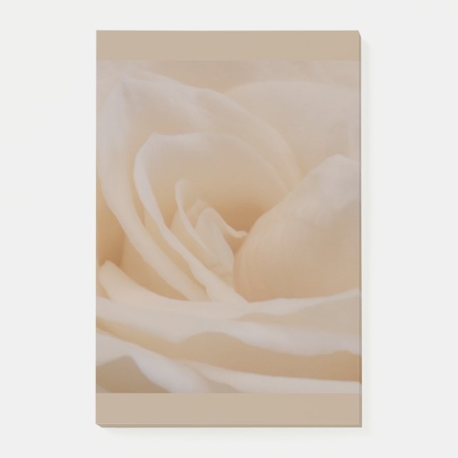 Cream Färgad Ro Closeup Post-it Block (Framsida)