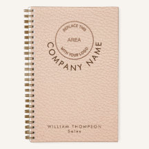 Cream Faux Leather Company Logotyp Namn QR-kod