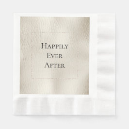 Cream Faux Leather Pappersservett