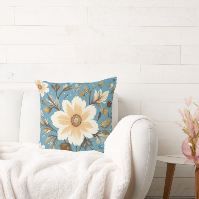 Cream Flower Kudde (Soffa)