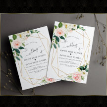  Cream Flowers Guld Calligraphy Bröllop