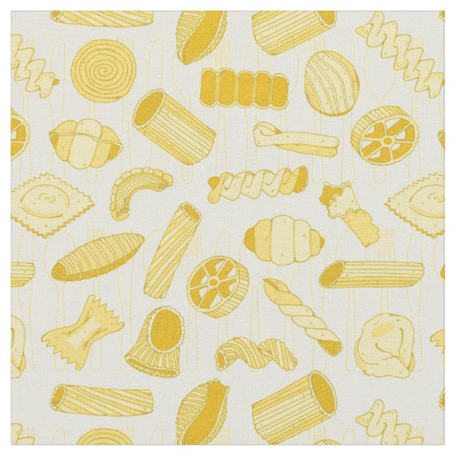 Cream för italienska Restaurant Pasta Shapes Tyg (Närbild)
