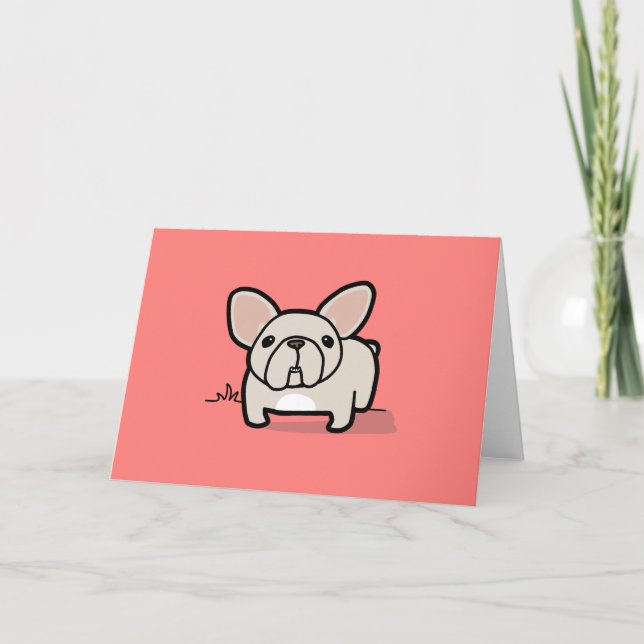 Cream Frenchie Kort (Framsida)