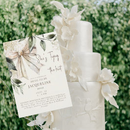 Cream Gifter sig Bow-Möhippa Inbjudningar