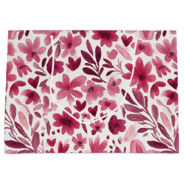 Cream Girly Pink Red Flowers Hearts Birthday