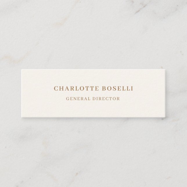 Cream Gold Serif teckensnitt professionell matt du Mini Visitkort (Framsida)