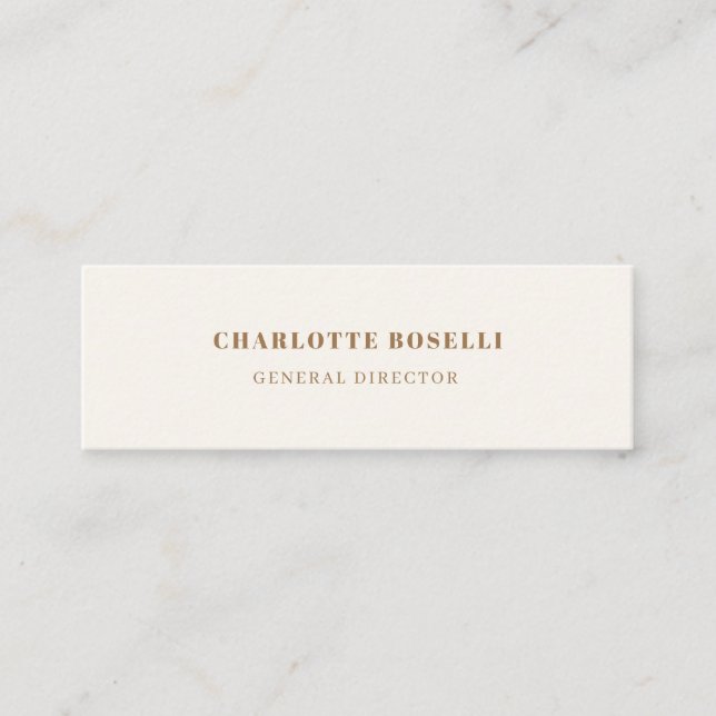 Cream Gold Serif-teckensnitt professionell matt du Mini Visitkort (Framsida)