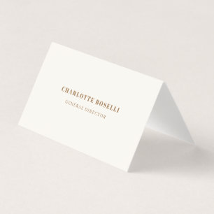 Cream Gold Serif teckensnitt professionell matt du Visitkort