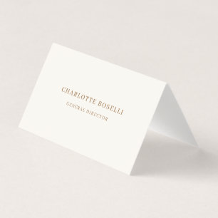 Cream Gold Serif teckensnitt professionell matt tv Visitkort