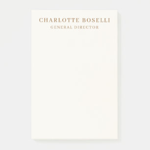 Cream Gold Serif teckensnitt professionellt namn p Post-it Block