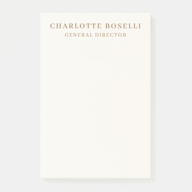Cream Gold Serif teckensnitt professionellt namn p Post-it Block (Framsida)