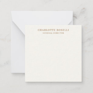 Cream Gold Serif Teckensnitt Proffs Namn Position Anteckningskort