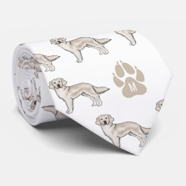 Cream Golden Retriever Mönster Anpassningsbar Mono Slips