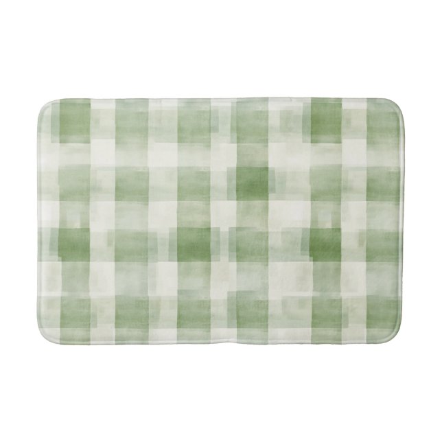Cream Green Plaid   Badrumsmatta (Framsidan)