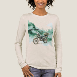 Cream grön motorcykeläventyr t shirt