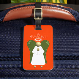 Cream Guardian Angel (dubbla-sided) Bagagebricka