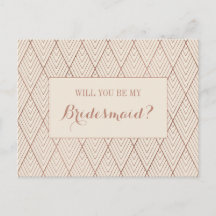 Cream Guld Art Deco Anpassningsbar Bridesmaid Frie