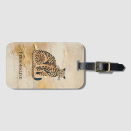 Cream Guld Leopard Animal Bagagebricka