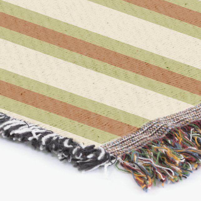 Cream Guld och Grönt Filt (Hörn)