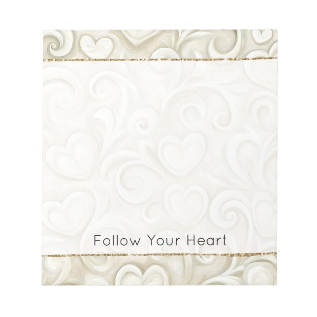 Cream Hearts Anteckningsblock (Framsida)